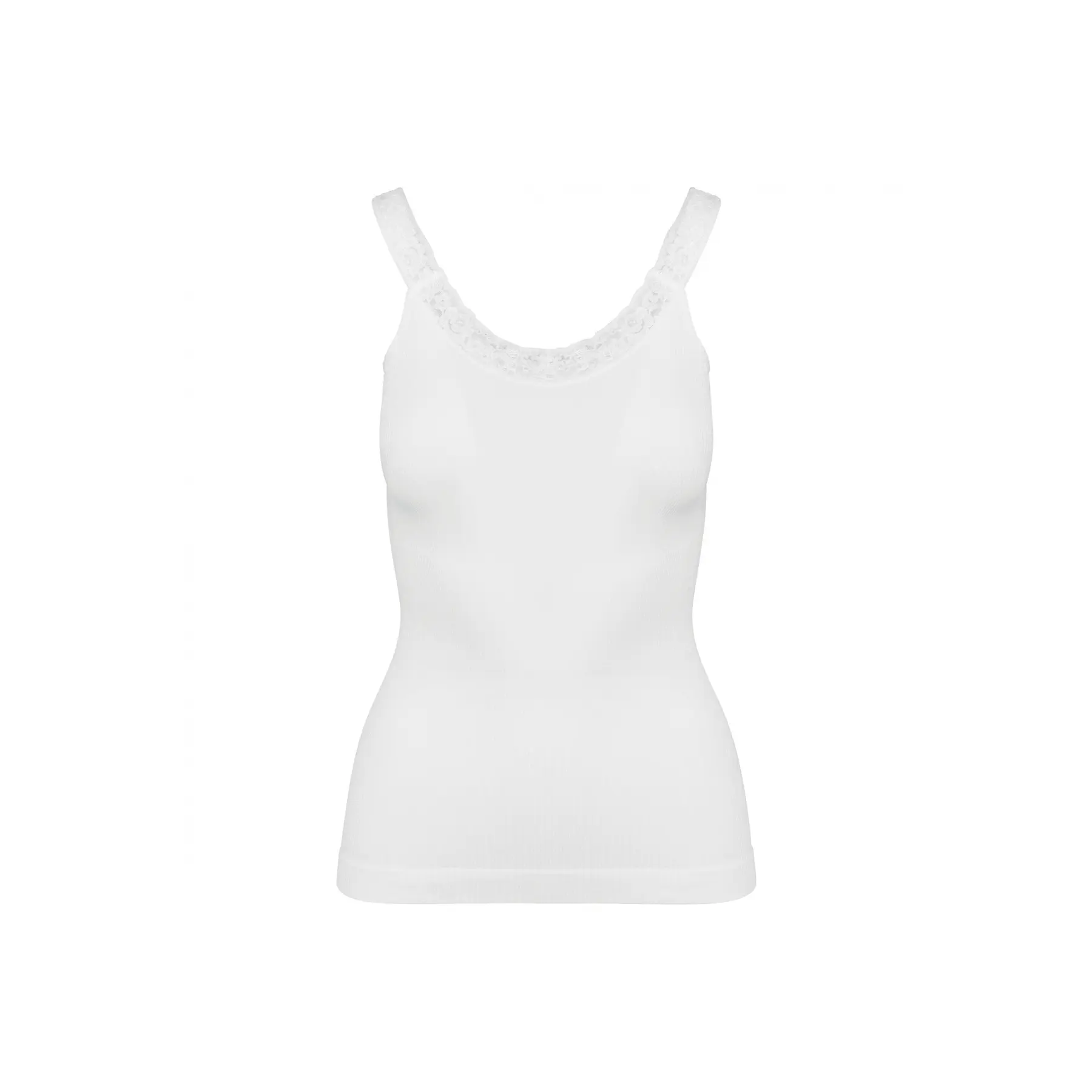 Kariban Women's Blanc Seamless Eco-Responsible Tank Top With Lace