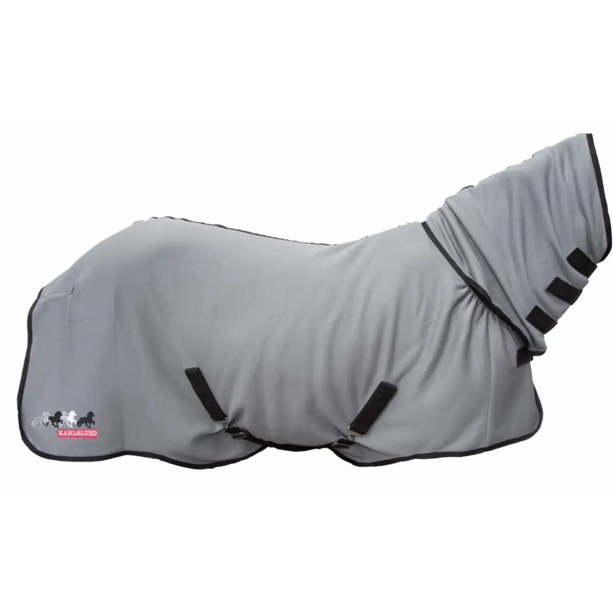 Karlslund Gris Horse Fleece Blanket With Neck Cover