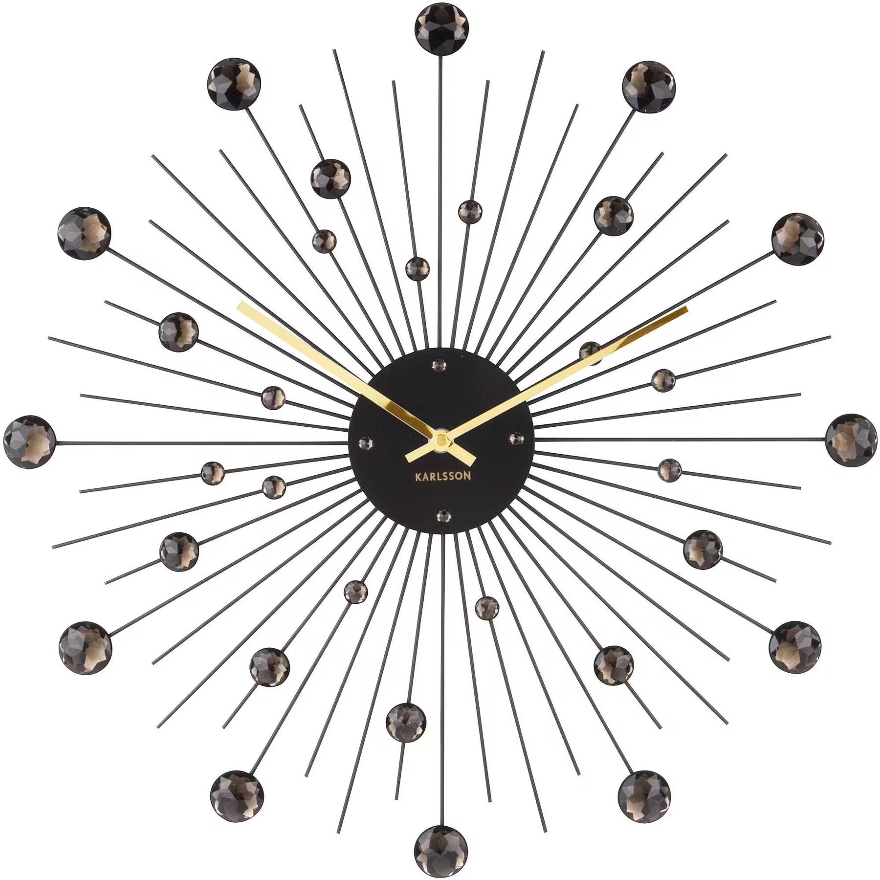 8714302644054 - - Runde Metalluhr Sunburst 50 cm