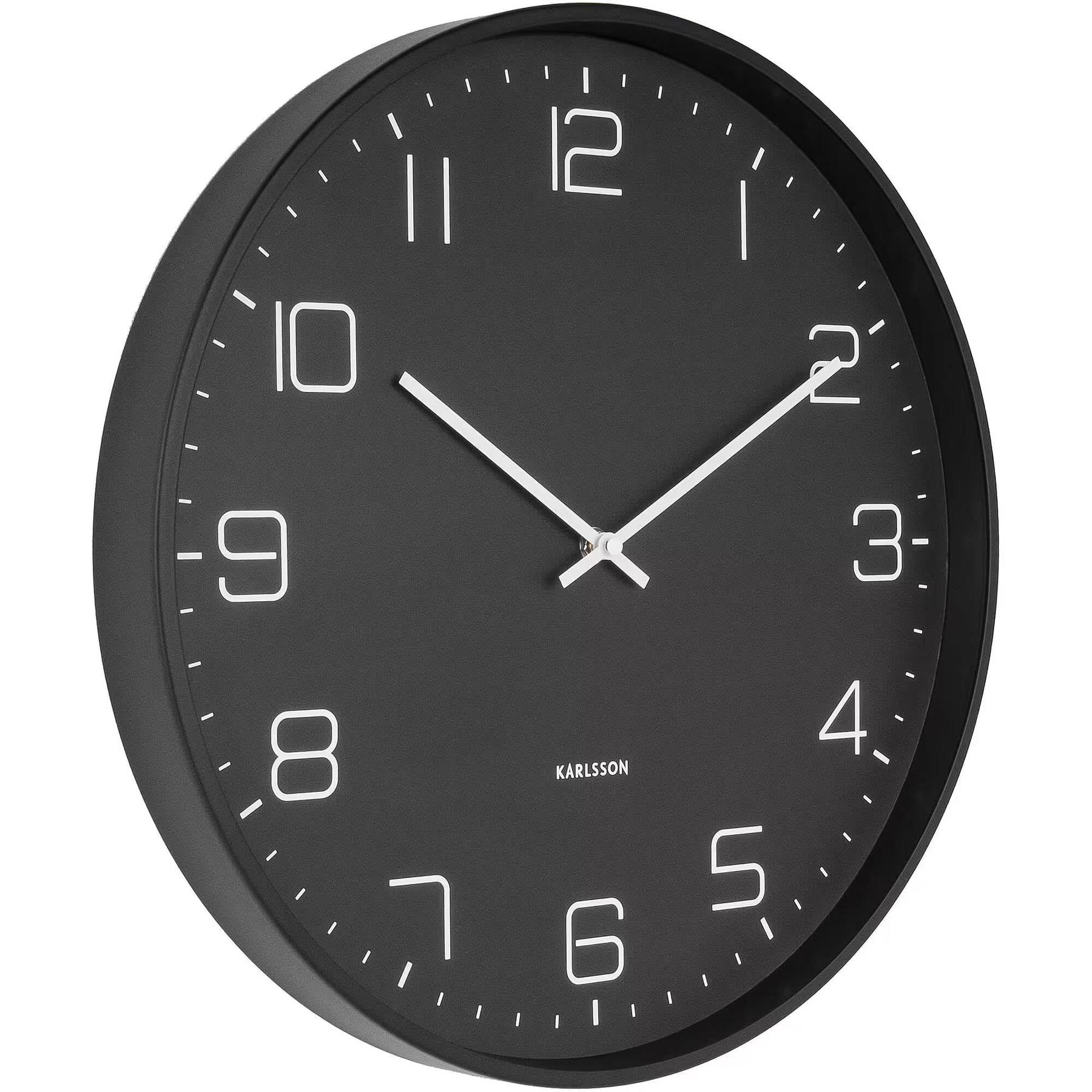 8714302655722 - Wanduhr Lofty  Schwarz  Metall  40x40x45 cm  Dekoration Uhren Wanduhren