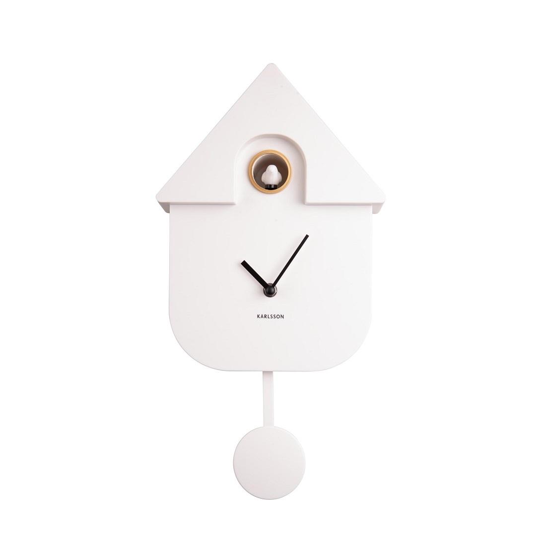 8714302687181 - Wanduhr Modern Cuckoo  Weiß  Kunststoff  215x41x85 cm  Dekoration Uhren Wanduhren