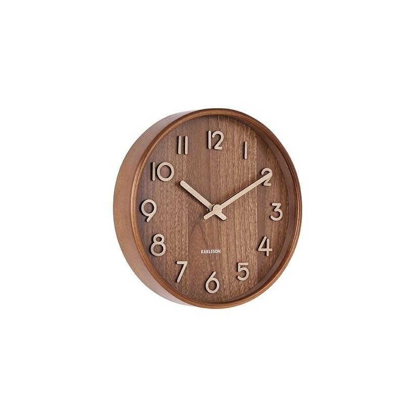 8714302658037 - Wanduhr Pure  Braun  Holz  Linde  22x22x45 cm  Dekoration Uhren Wanduhren