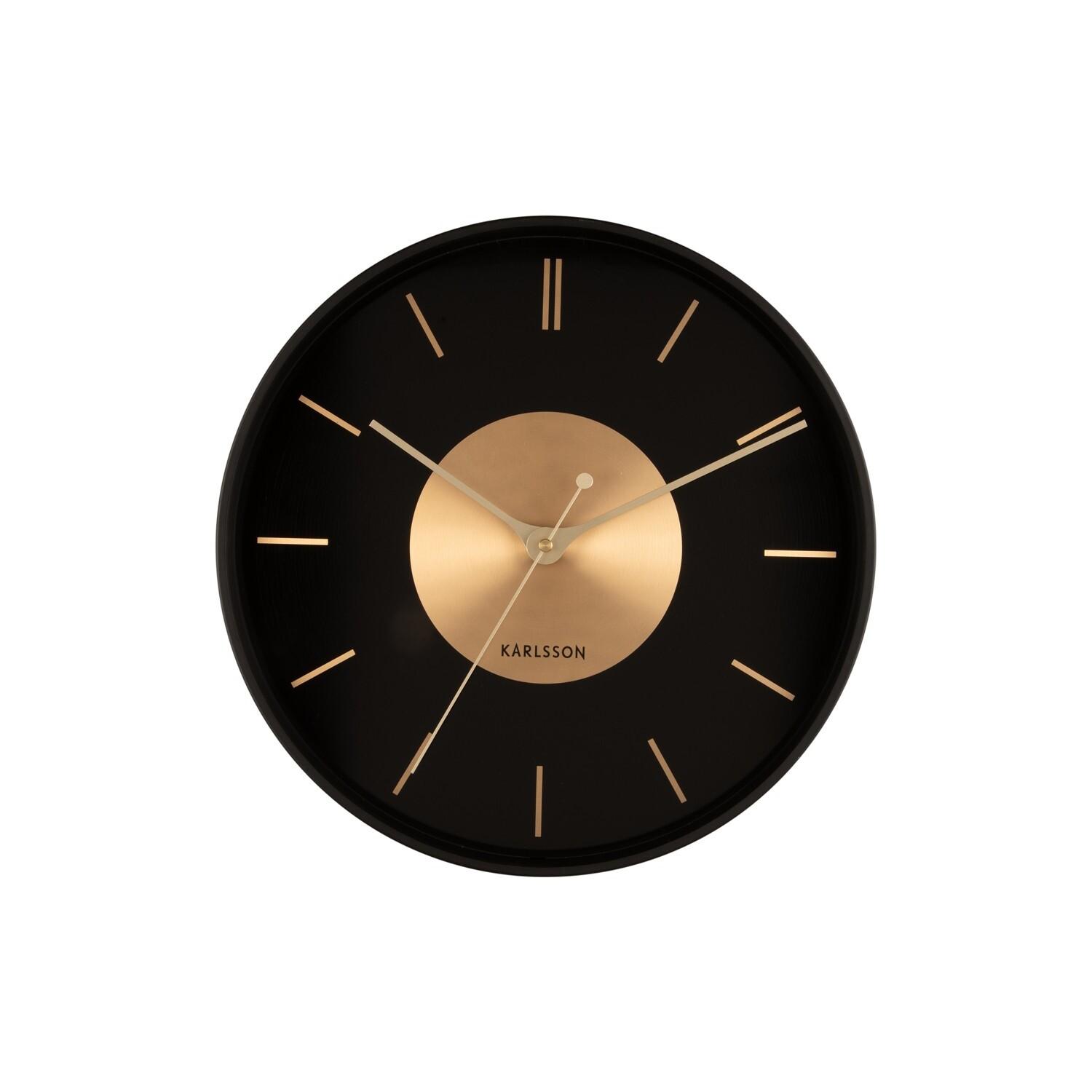 8714302721182 - KARLSSON Wanduhr Gold Disc black