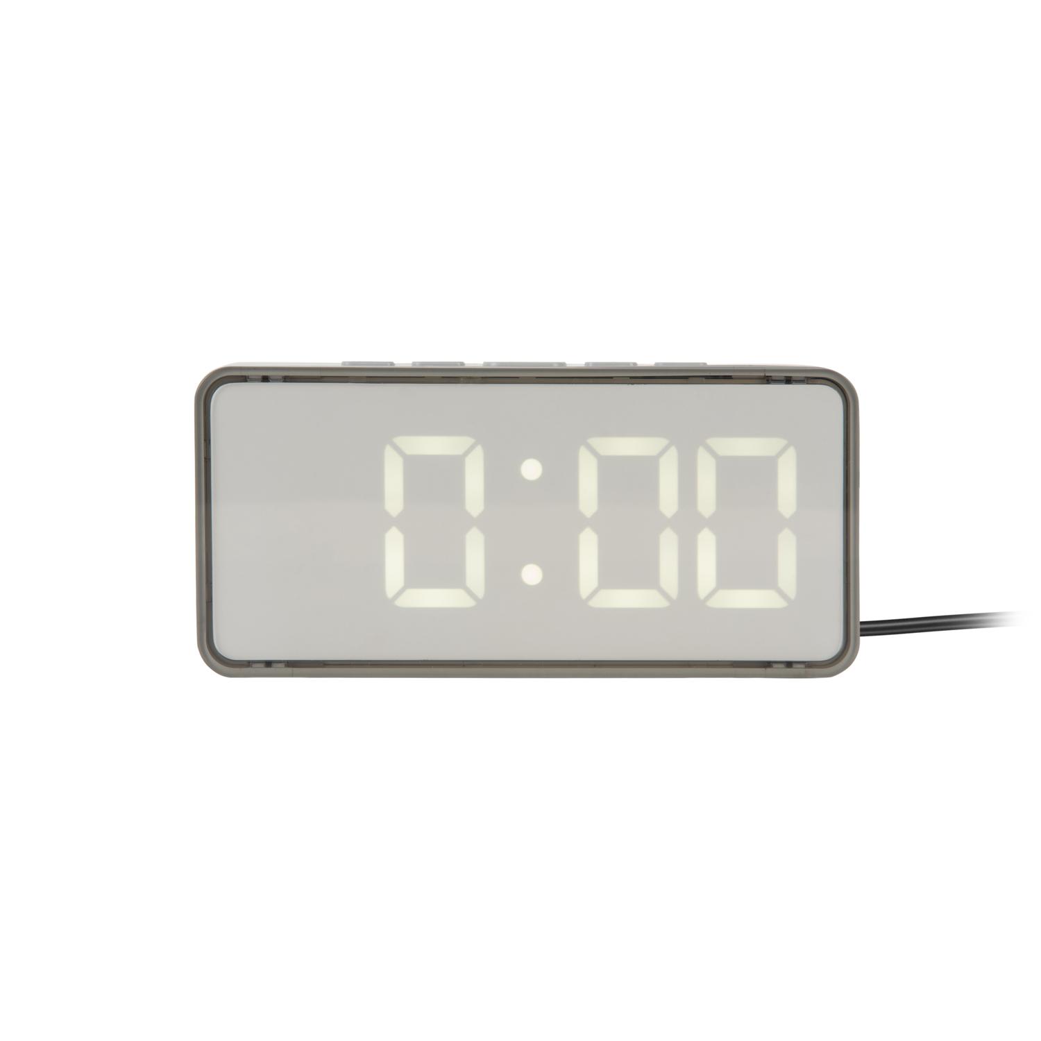 8714302767517 - Wecker Audaz  Hellgrau  Kunststoff  3x65x14 cm  Weckfunktion 3D-Zahlen Timerfunktion Hintergrundbeleuchtung  Dekoration Uhren