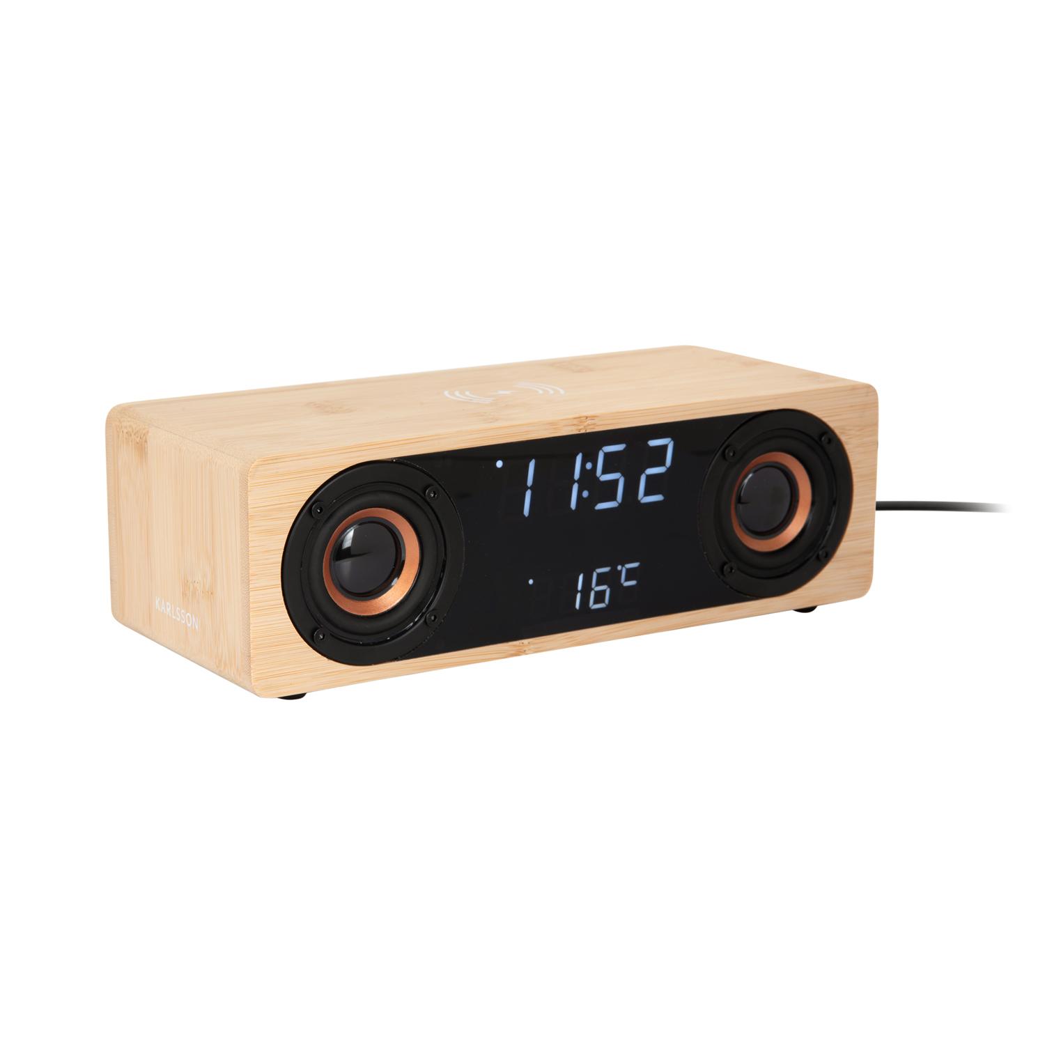 8714302768682 - Klassische Alarm mit Bluetooth-Lautsprecher und Ladeeingang Karlsson