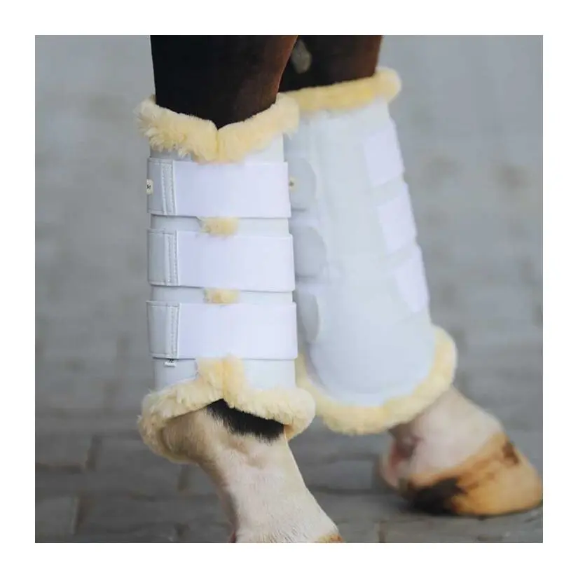 Kavalkade Blanc Closed Horse Gaiters With Faux Fur Show