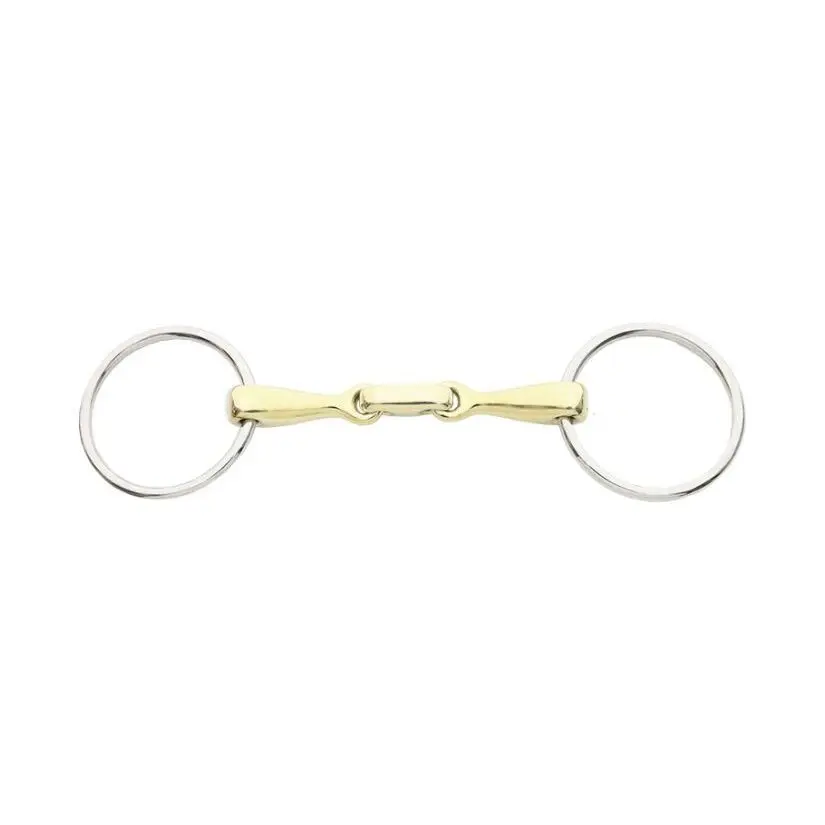 Mors 2 anneaux pour cheval double brisure, blocage Kavalkade KavalBit
