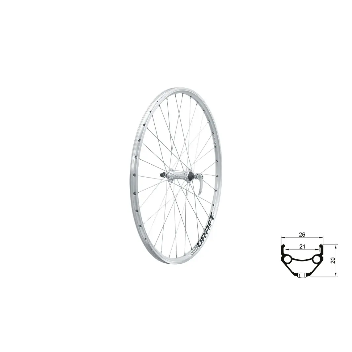 Kelly's Vorderrad Kellys Draft V-Brake F 26'' Unisex