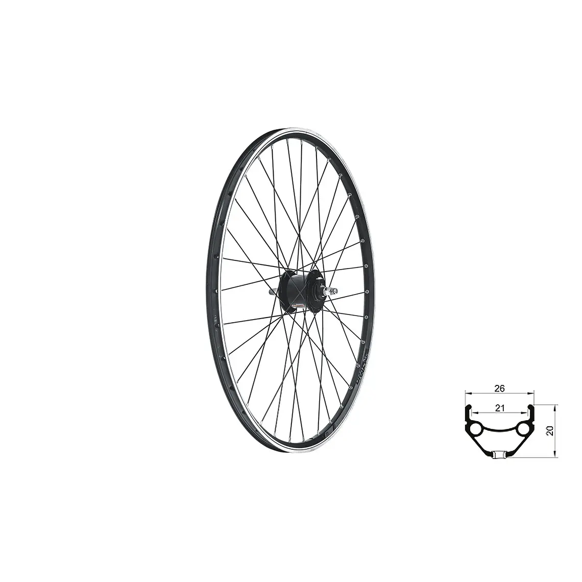 Kelly's Vorderrad Kellys Draft Dynamo V-Brake 28/29" Unisex