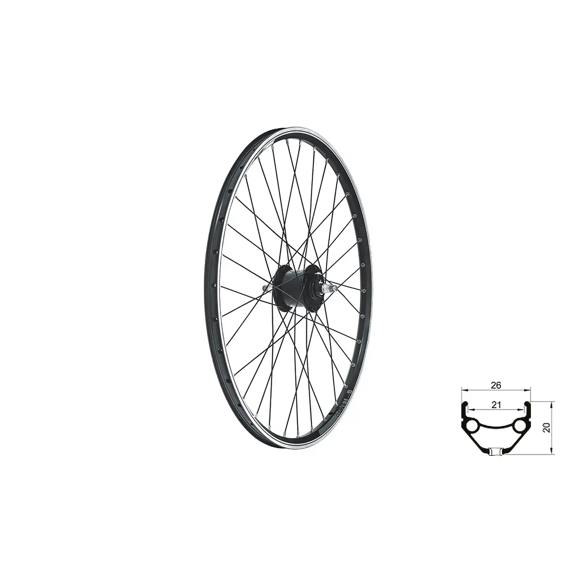 Kelly's Vorderrad Kellys Draft Dynamo V-Brake 26'' Unisex