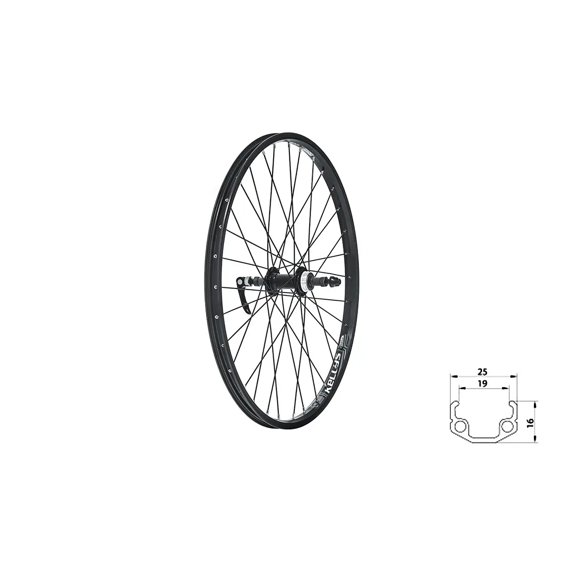 Velo Store - UK Kelly's Rear wheel Kellys Wasper Freewheel V-Brake R | Extra 10% off with Subscription, Postage £16.79 to UK Fedex.