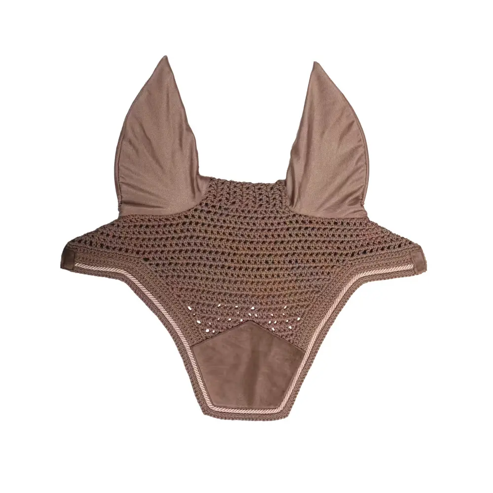 Kentucky Horsewear Beige Velvet Fly Veil For Horses Wellington