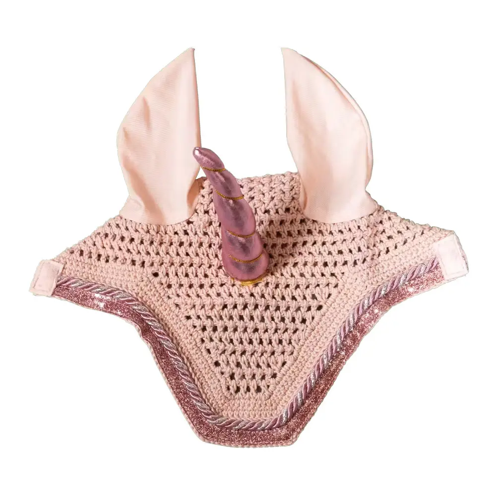 Kentucky Horsewear Rose Rubber Fly Bonnet For Horses Wellington