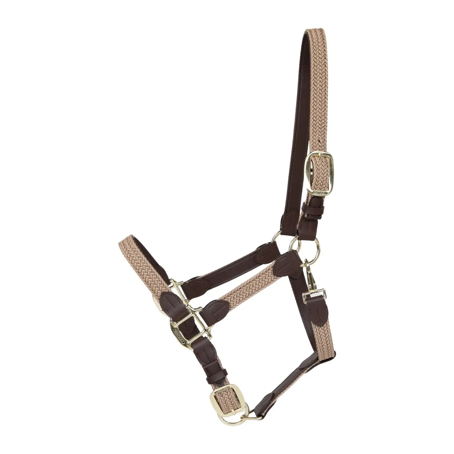 Kentucky Horsewear Beige Halter For Horse Nylon Braided Kentucky