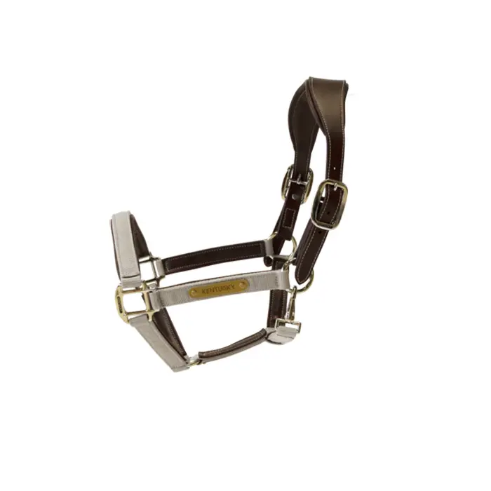 Kentucky Horsewear Beige Anatomical Horse Halter Nylon Kentucky