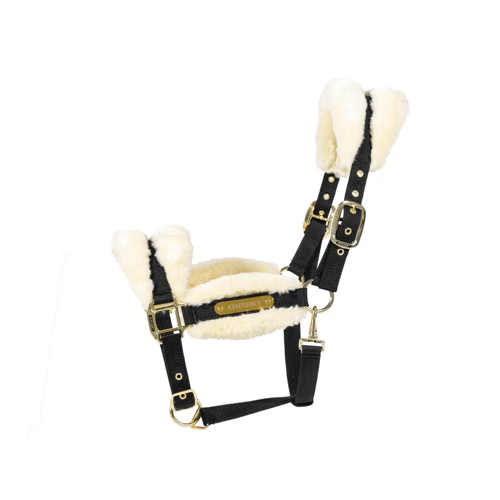 Kentucky Horsewear Blanc Nylon Halter With Sheepskin Kentucky Soft