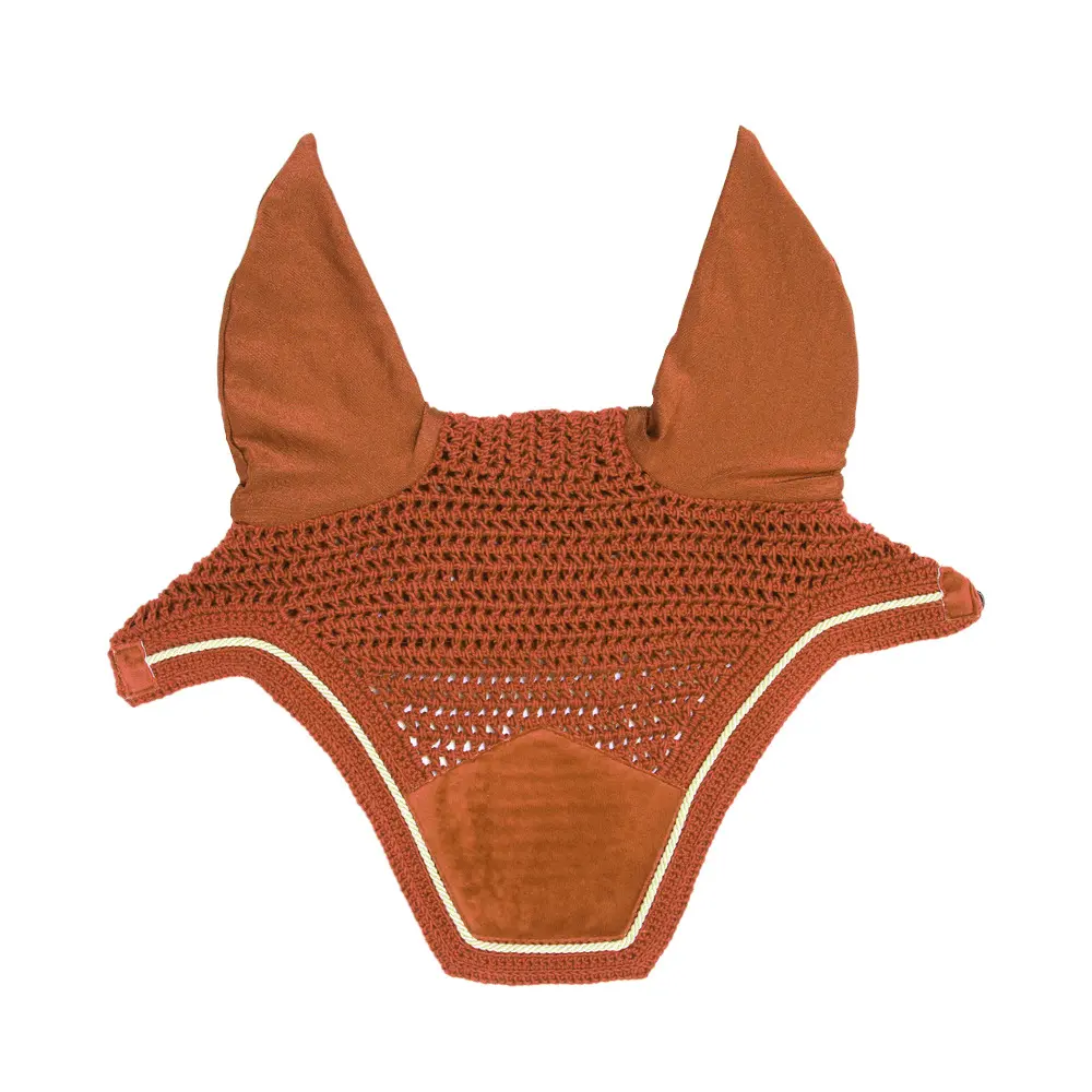 Kentucky Horsewear Oornetje Wellington Velvet - Orange - Maat Pony