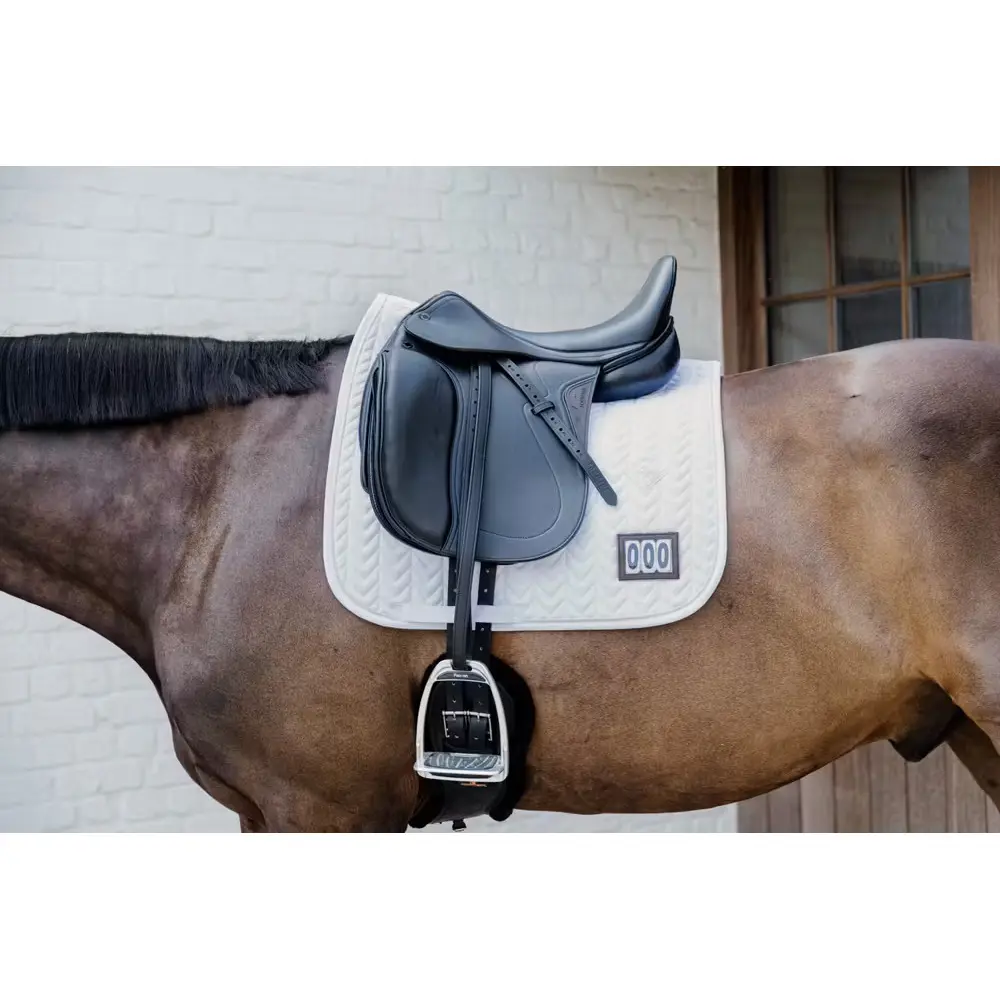 Kentucky Horsewear Blanc Dressage Saddle Pad For Horses Fishbone Kentucky Fishbone
