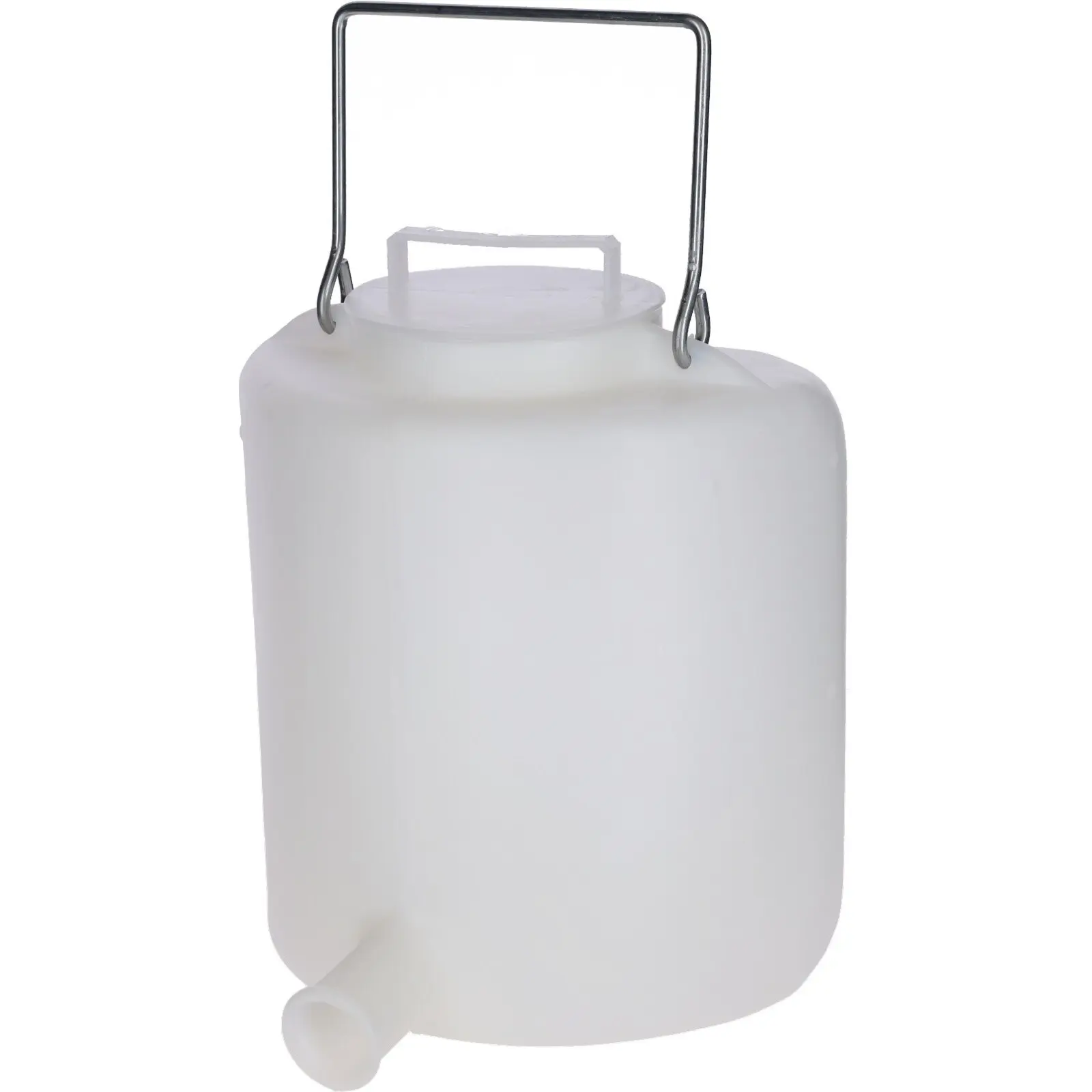 Kerbl Blanc Plastic Cattle Bottle With Metal Lid And Handle