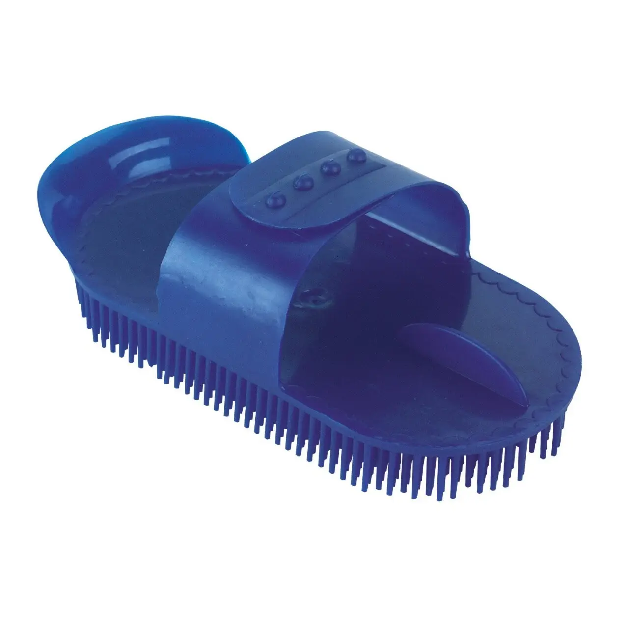 Kerbl Bleu Plastic Curry Comb With Adjustable Strap