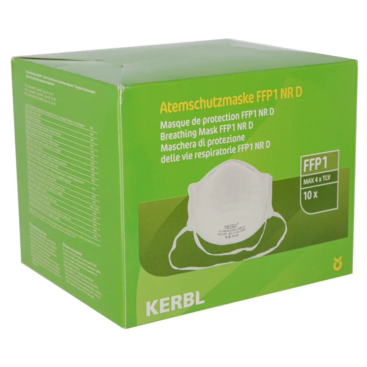 Meilleurs prix pour Masques sans valve Kerbl FFP1 NR D (x10)