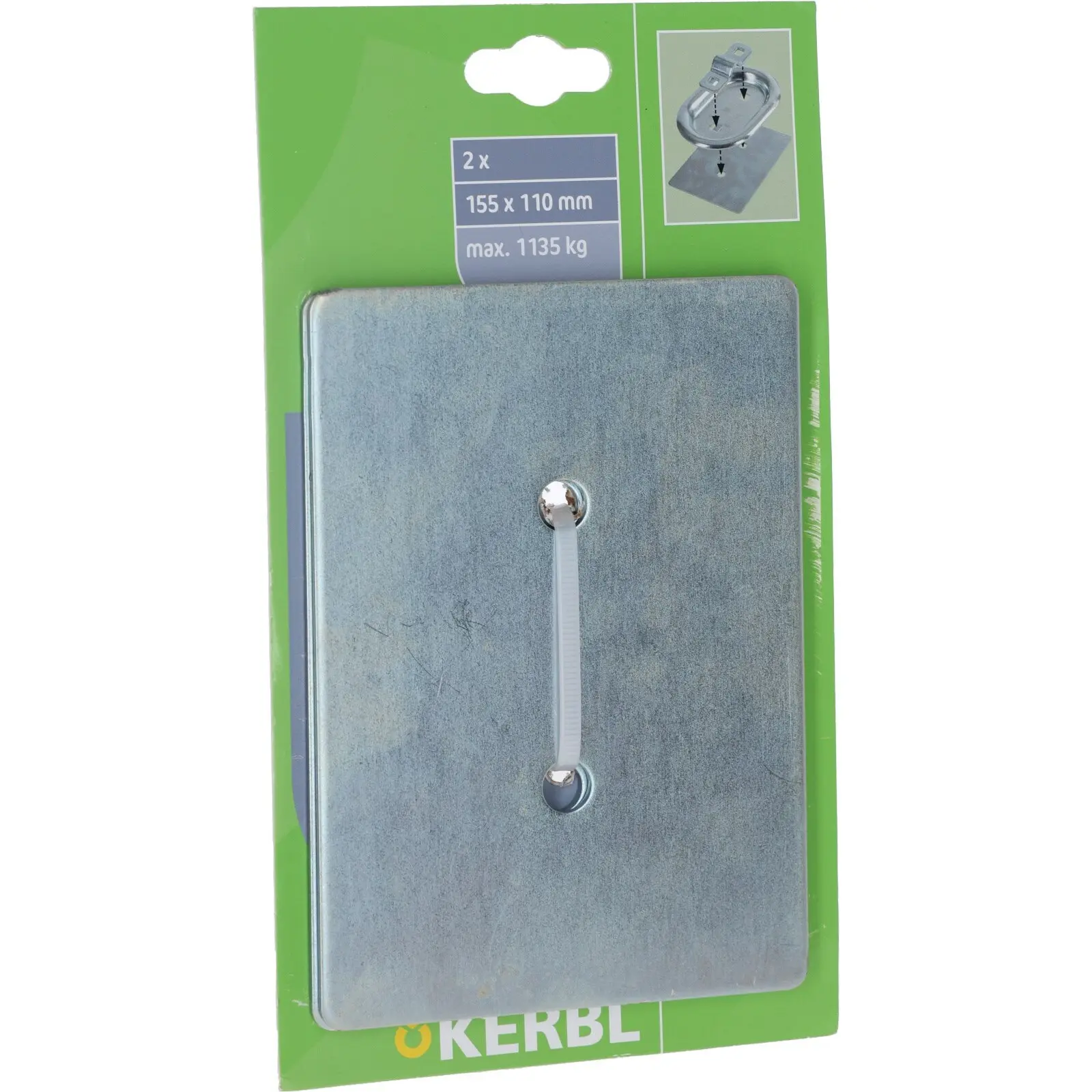 Kerbl Gris Płytka Mocująca Dla 37603 Ocynkowana (X2)