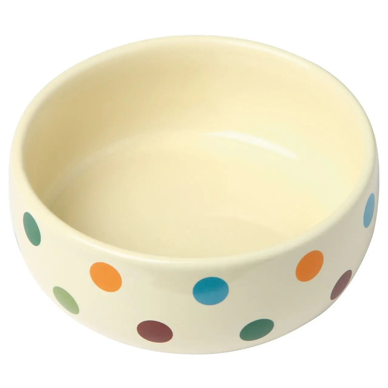 Kerbl Beige Ceramic Bowl Dots (X1)