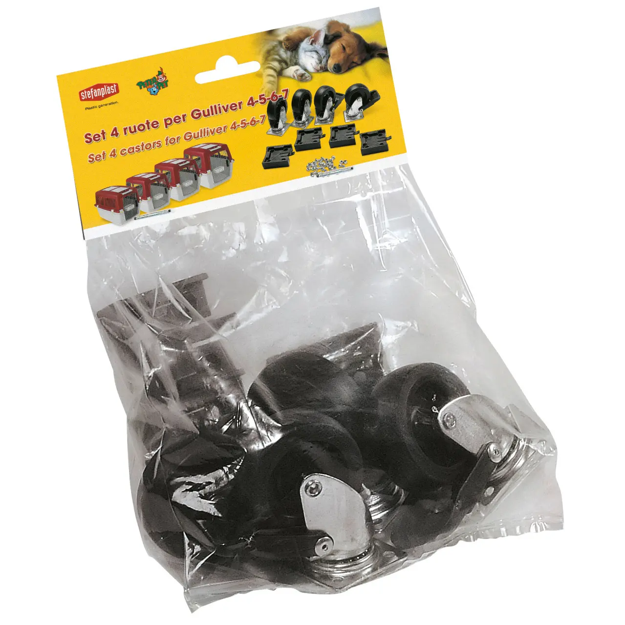 Kerbl Noir 4-Wheel Kit Gulliver Touring (X1)