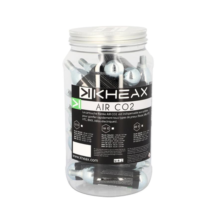 Velo Store - UK Threaded CO2 cartridge Kheax (x20) | Extra 10% off with Subscription, Postage £16.79 to UK Fedex.