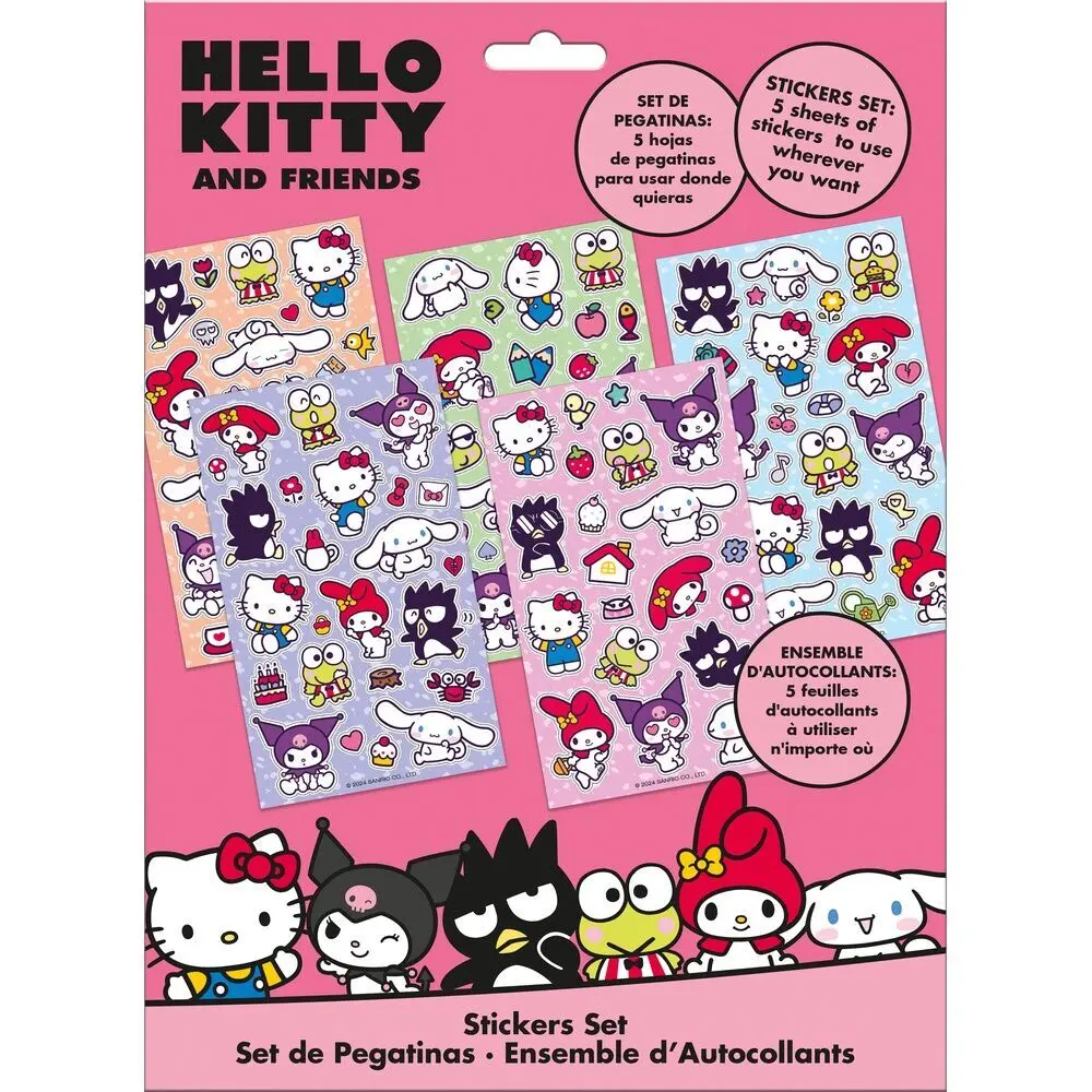 Kids Licensing Multicolore Stickers Hello Kitty And Friends (X5)
