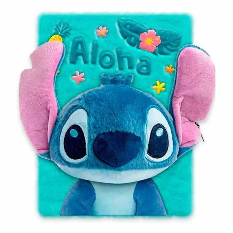 Plush Cover Kids Licensing Disney Stitch Secret Diary 3D