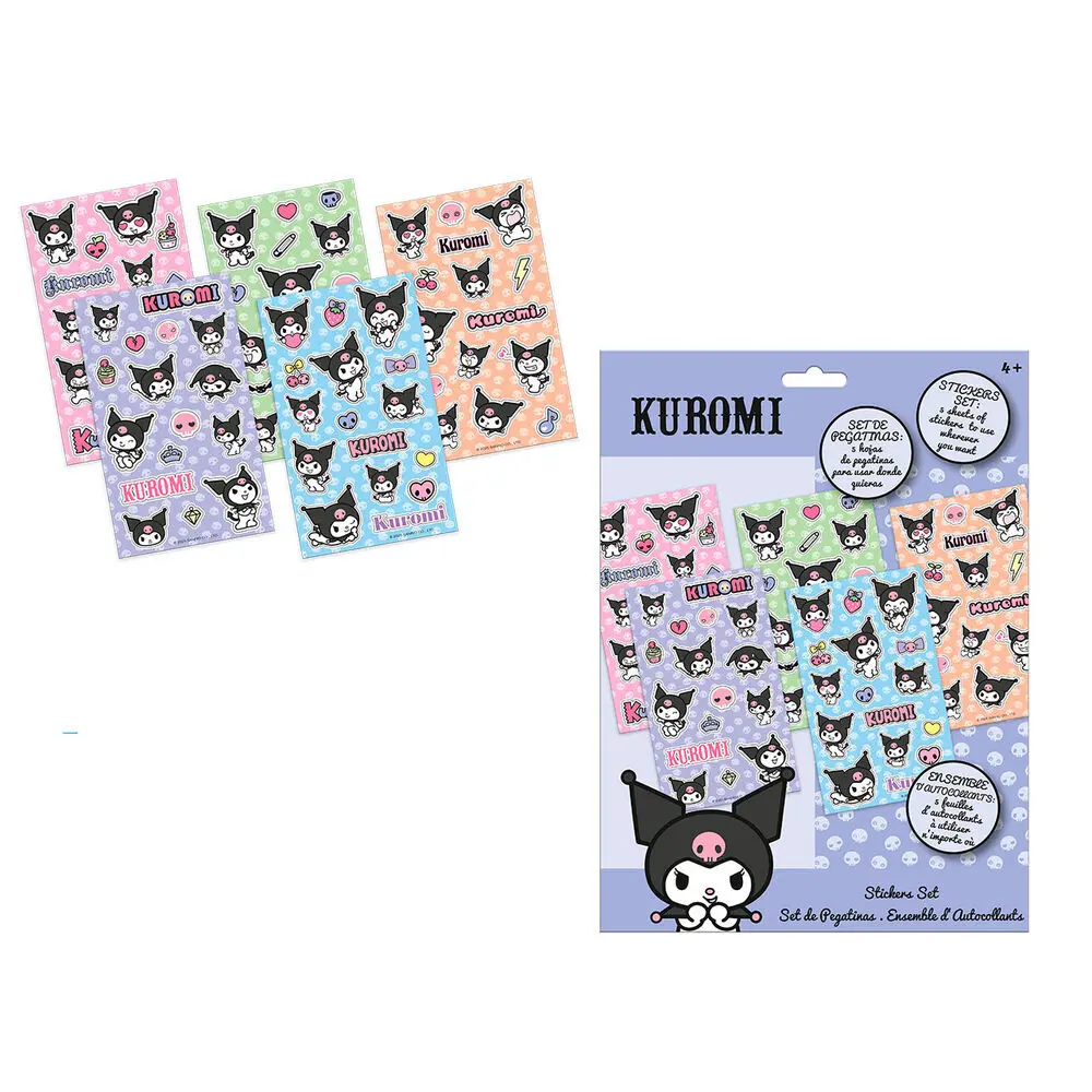 Kids Licensing Violet Stickers Hello Kitty Kuromi