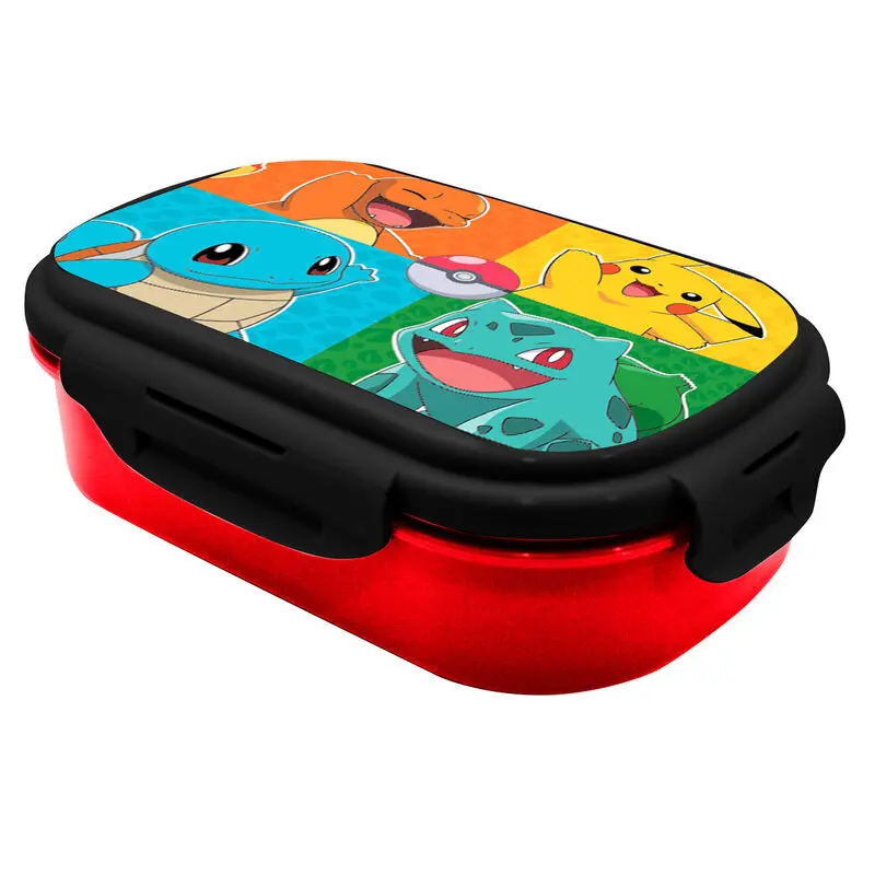 8435507884099 - Pokemon Lunchbox mit Besteck Brotbox Vielseitige Pausenbox