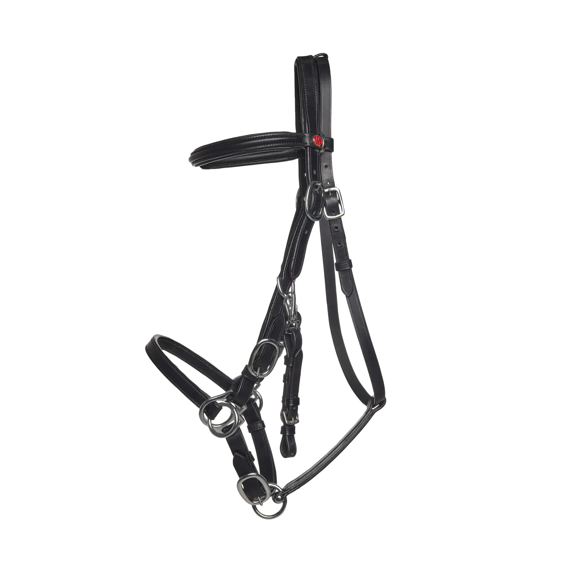 Comparer les prix de Bridon équitation muserolle combinée Kieffer with chrome fittings