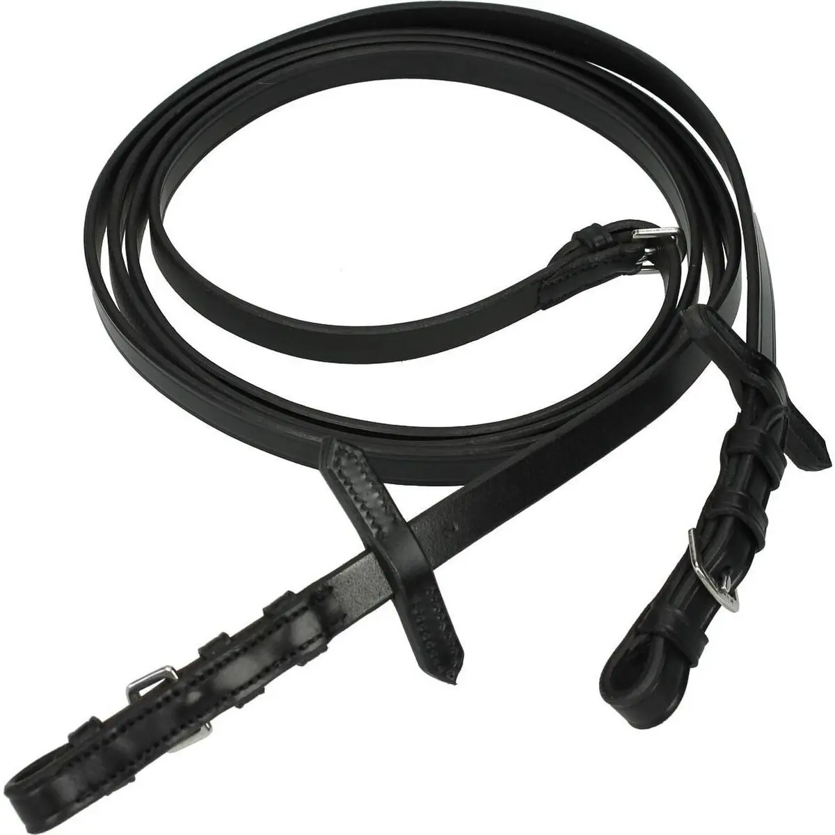 Rênes pour cheval Kieffer Belinda Ergon.Line leather reins w.chrome buckles