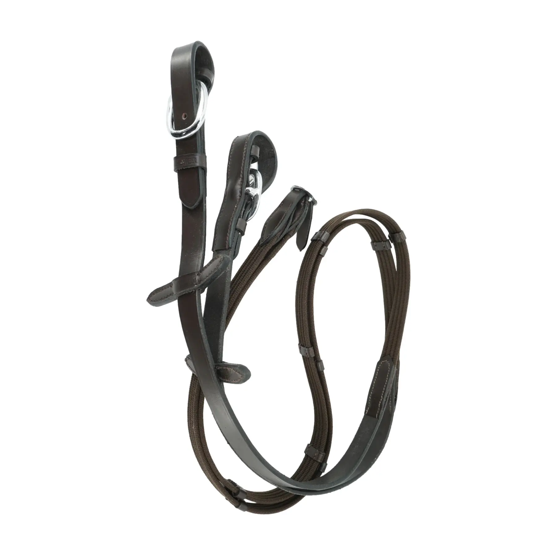 Rênes pour cheval cuir Kieffer Trail with chrome buckles