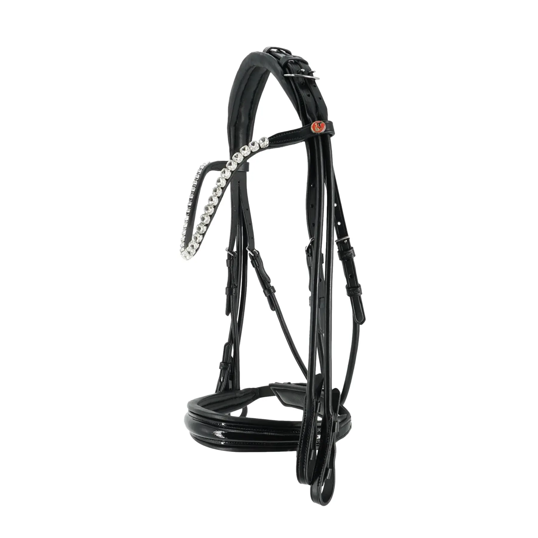 Comparer les prix de Bride équitation double Kieffer Faye with square chrome buckles