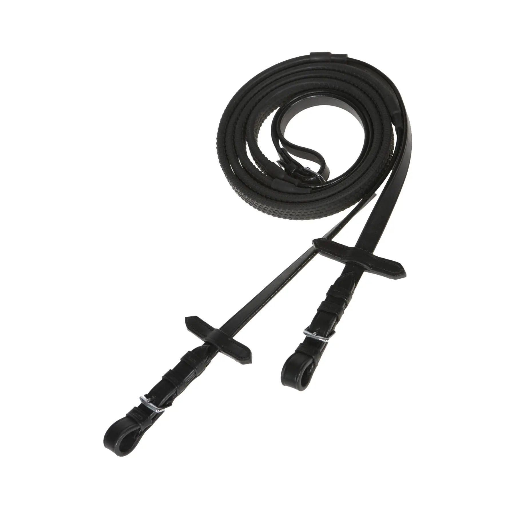 Comparer les prix de Rênes pour cheval caoutchouc Kieffer with chrome buckles