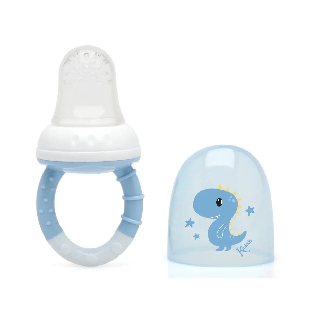 Distributeur alimentaire anti-étouffement dino en silicone Kiokids