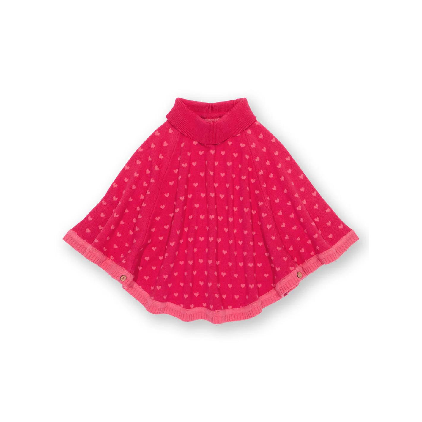 5056819201942 - Baby-Mädchen-Poncho Rosey heart