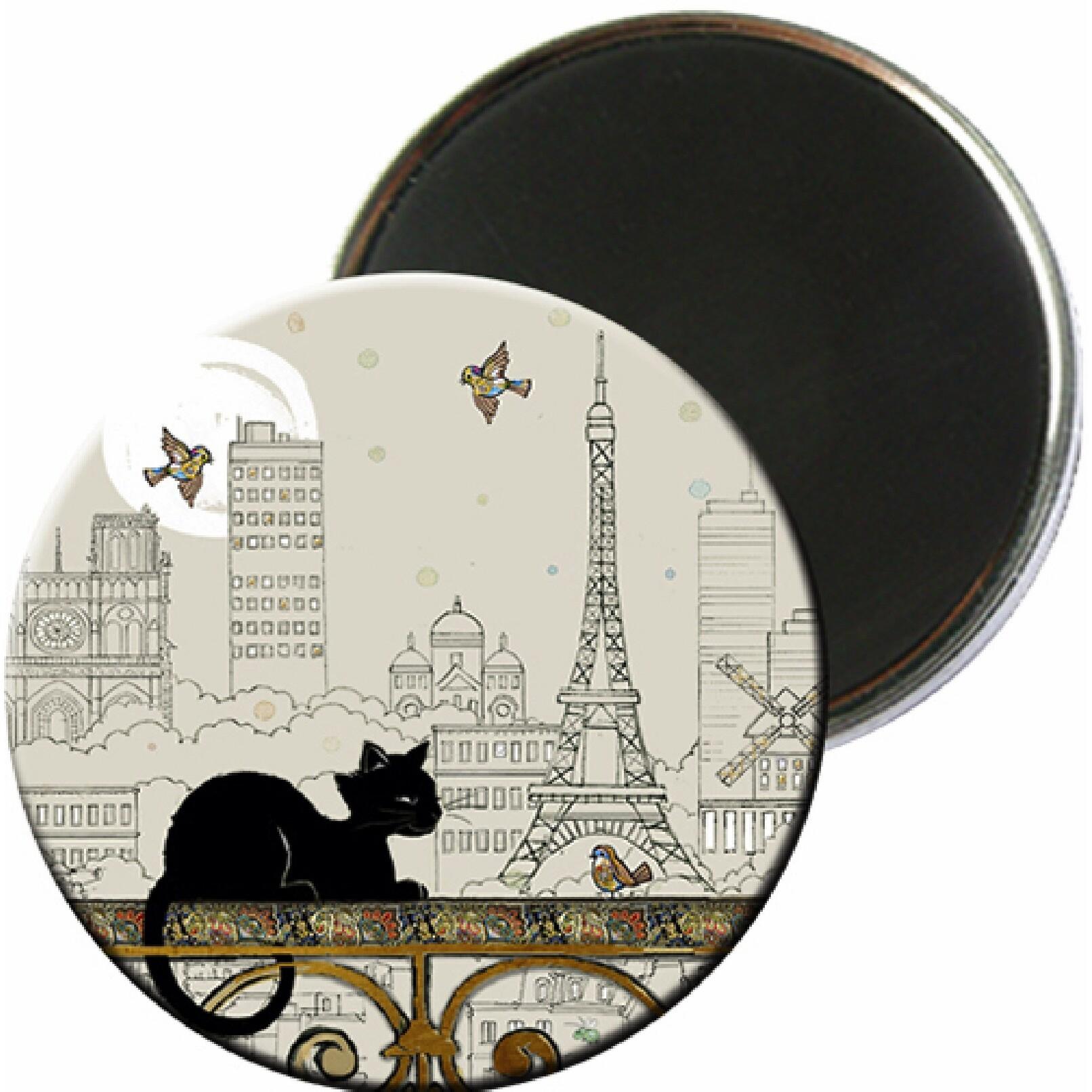 3700572752877 - Magnet rund paris te Vogel Bug Art