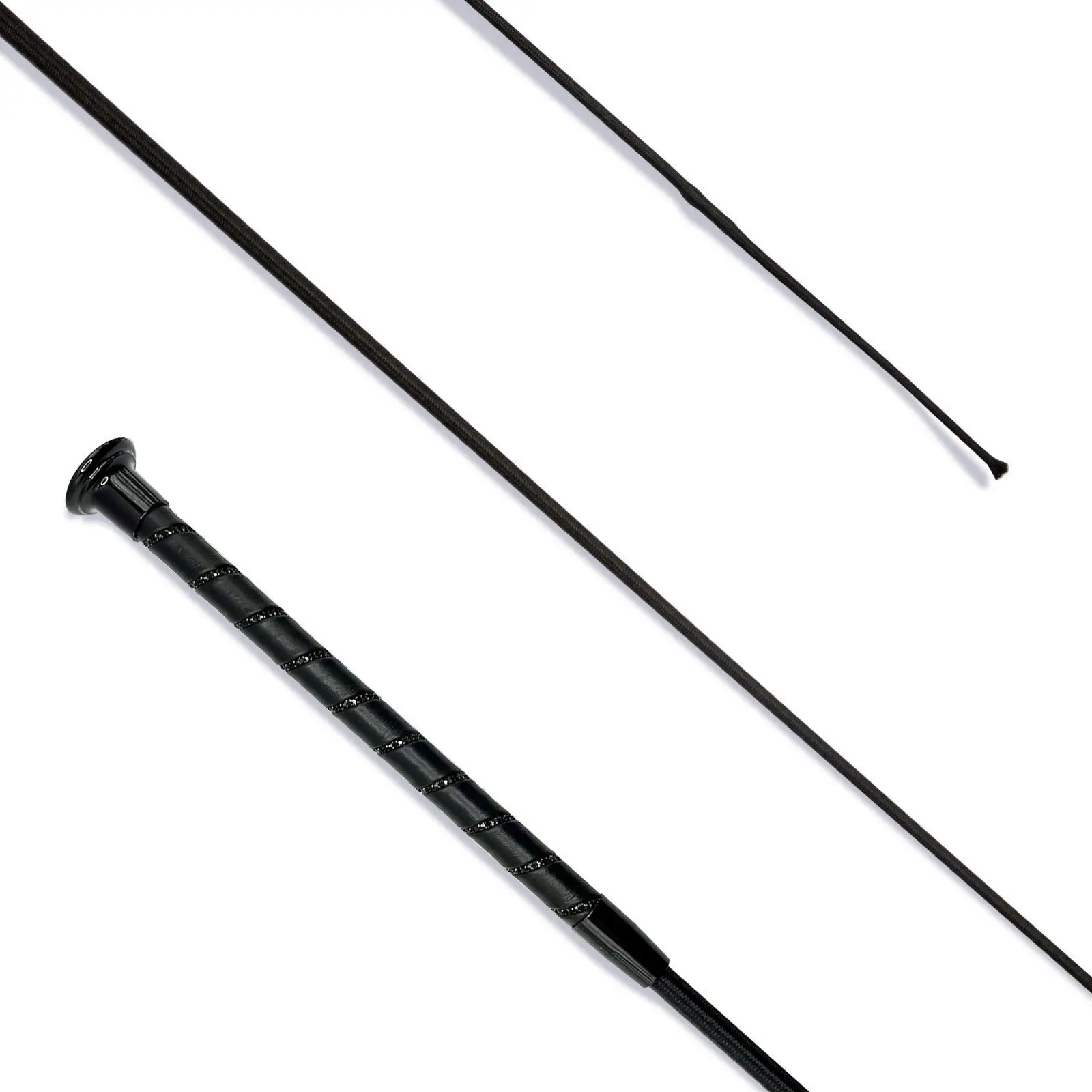 Km Elite Noir Dressage Stick For Horseback Riding Weep
