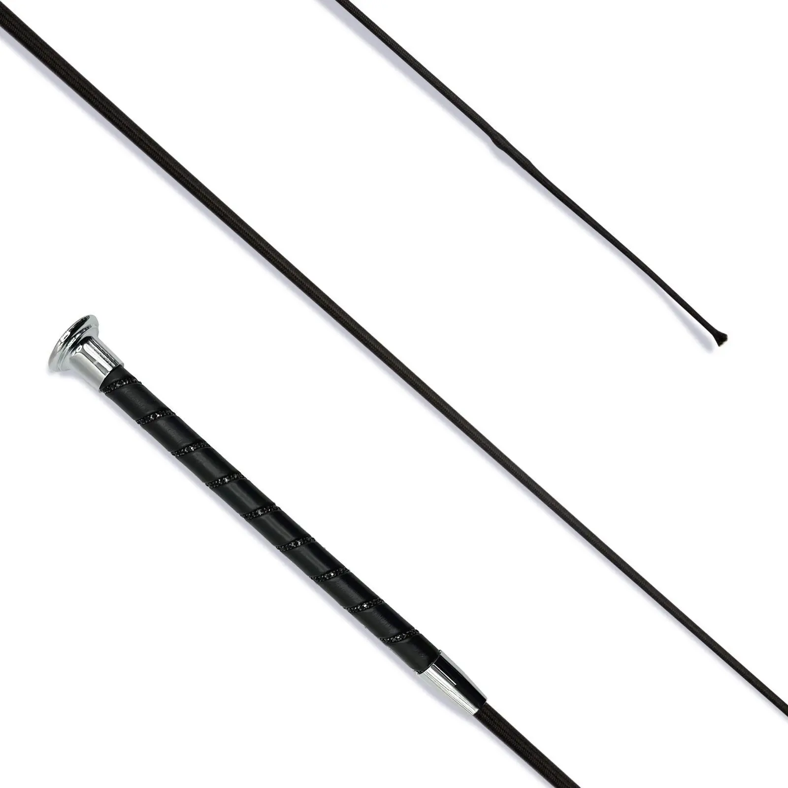 Km Elite Noir Dressage Stick For Horseback Riding Weep