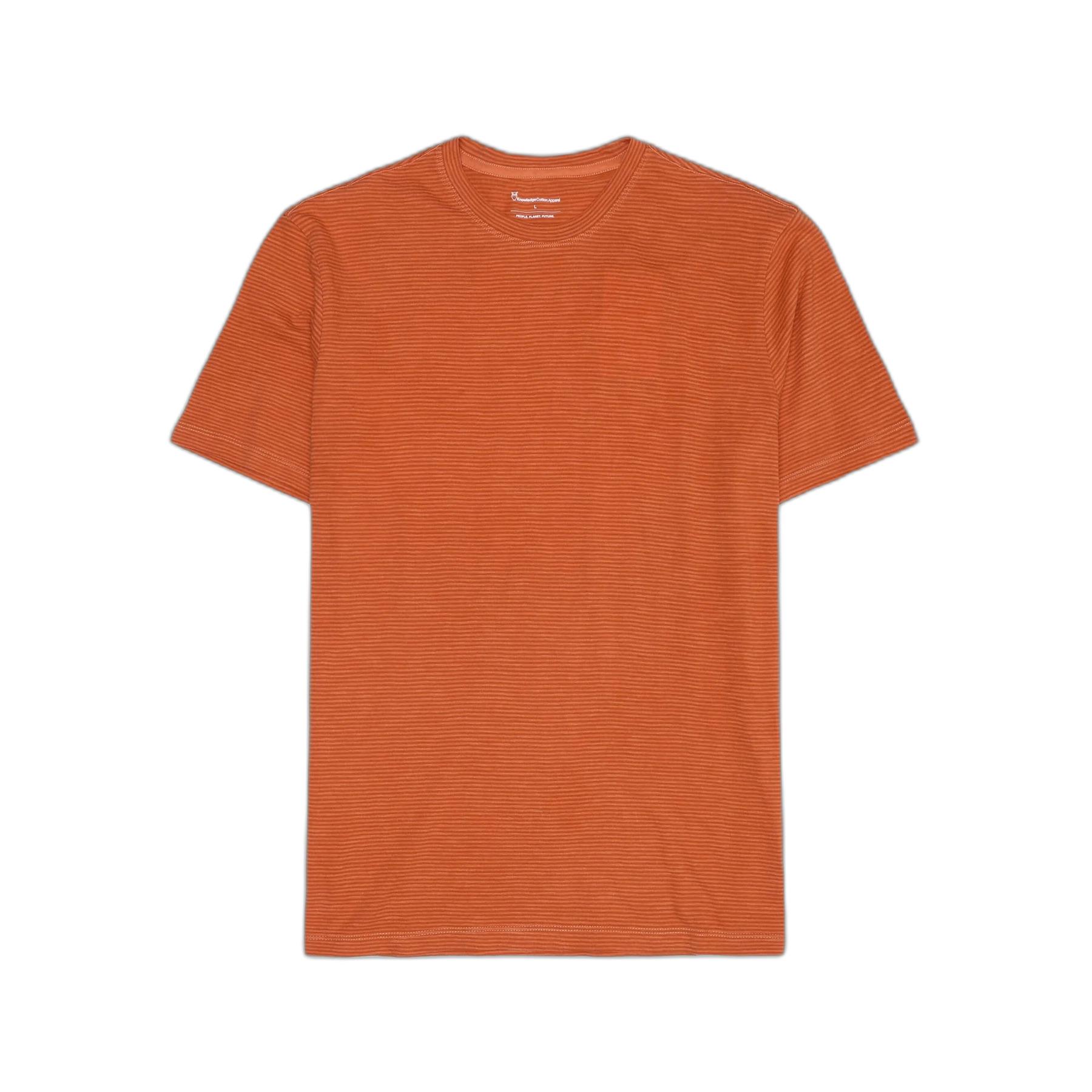 5715356358686 - Gestreiftes T-Shirt aus Stoff - GOTS Vegan