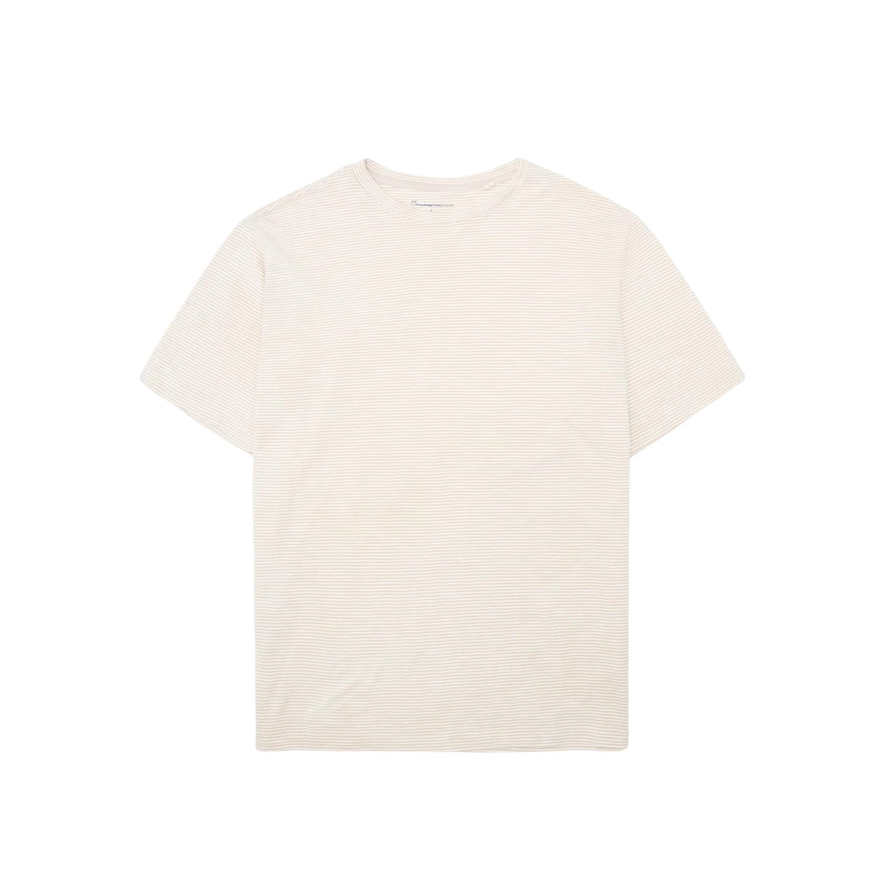 5715356358846 - Gestreiftes T-Shirt aus Stoff - GOTS Vegan