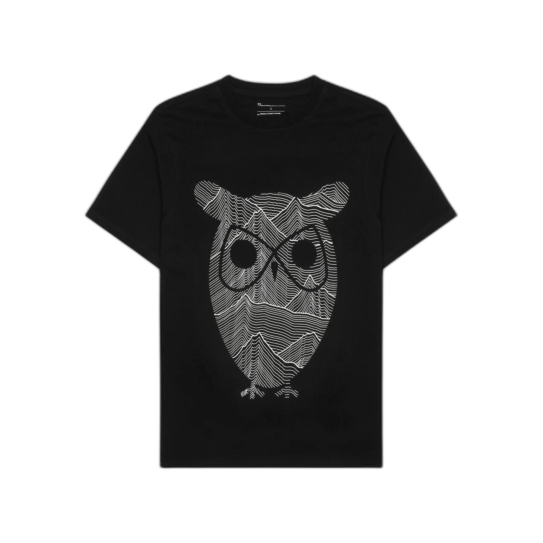 5715356360344 - T-Shirt Regular Single Jersey Mountain Owl - GOTS Vegan