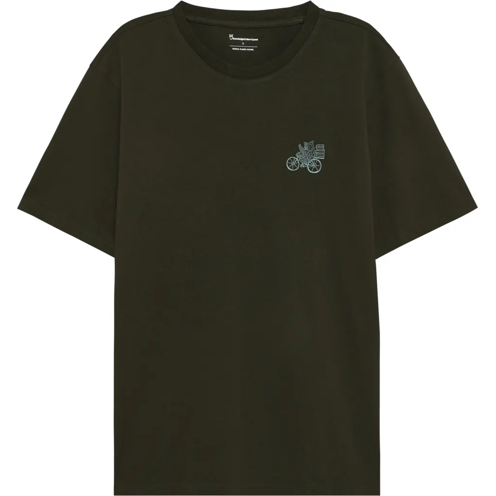 Bio-Baumwollbesticktes T-Shirt KnowledgeCotton Apparel