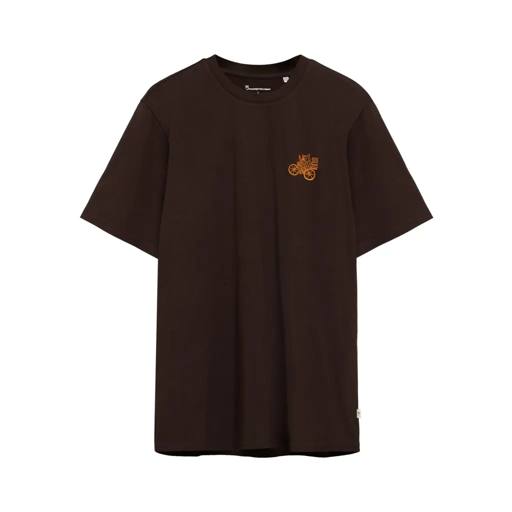 Bio-Baumwollbesticktes T-Shirt KnowledgeCotton Apparel