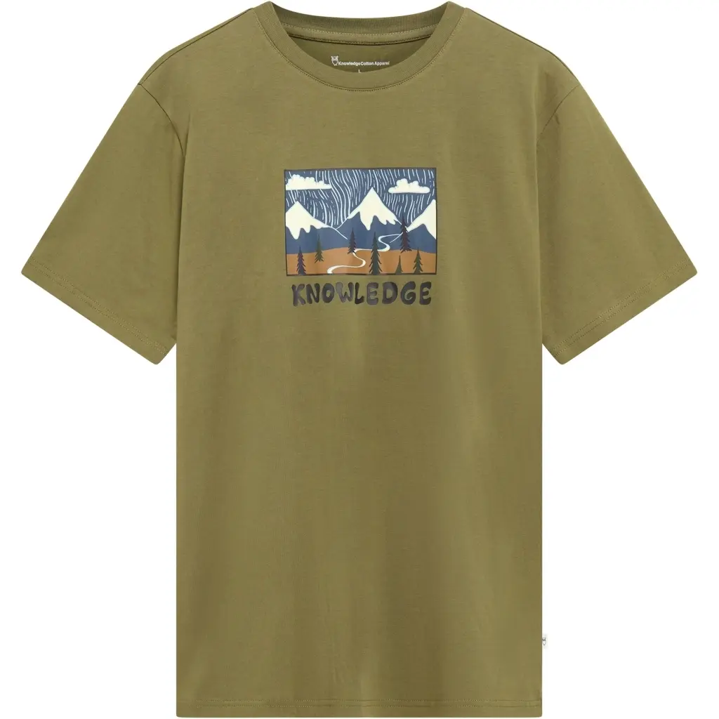 Bio-Baumwolle Front Druck T-Shirt KnowledgeCotton Apparel