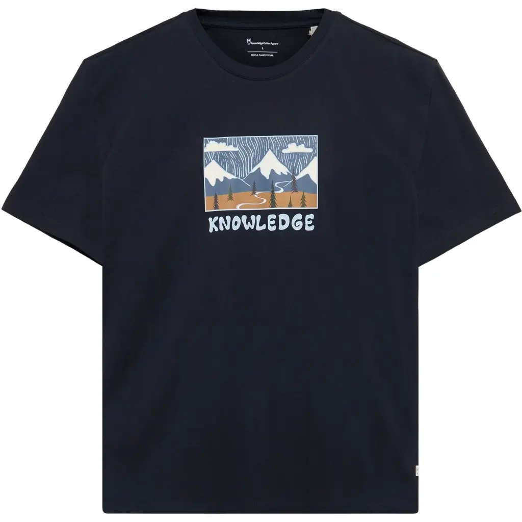 Bio-Baumwolle Front Druck T-Shirt KnowledgeCotton Apparel